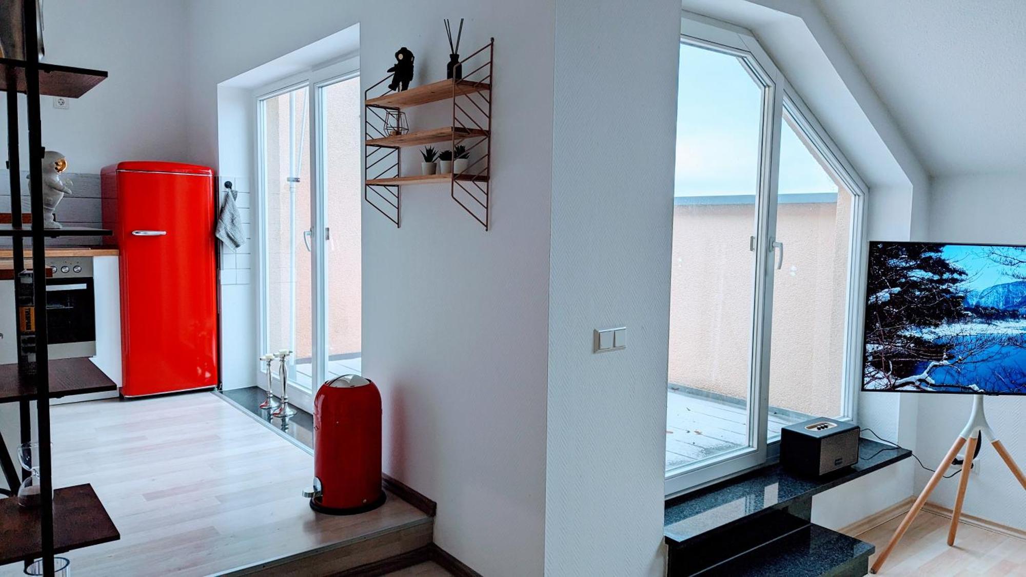 Rooftop Art Apartment, E-Roller,Ausblick,Wlan,Tv 켐니츠 외부 사진